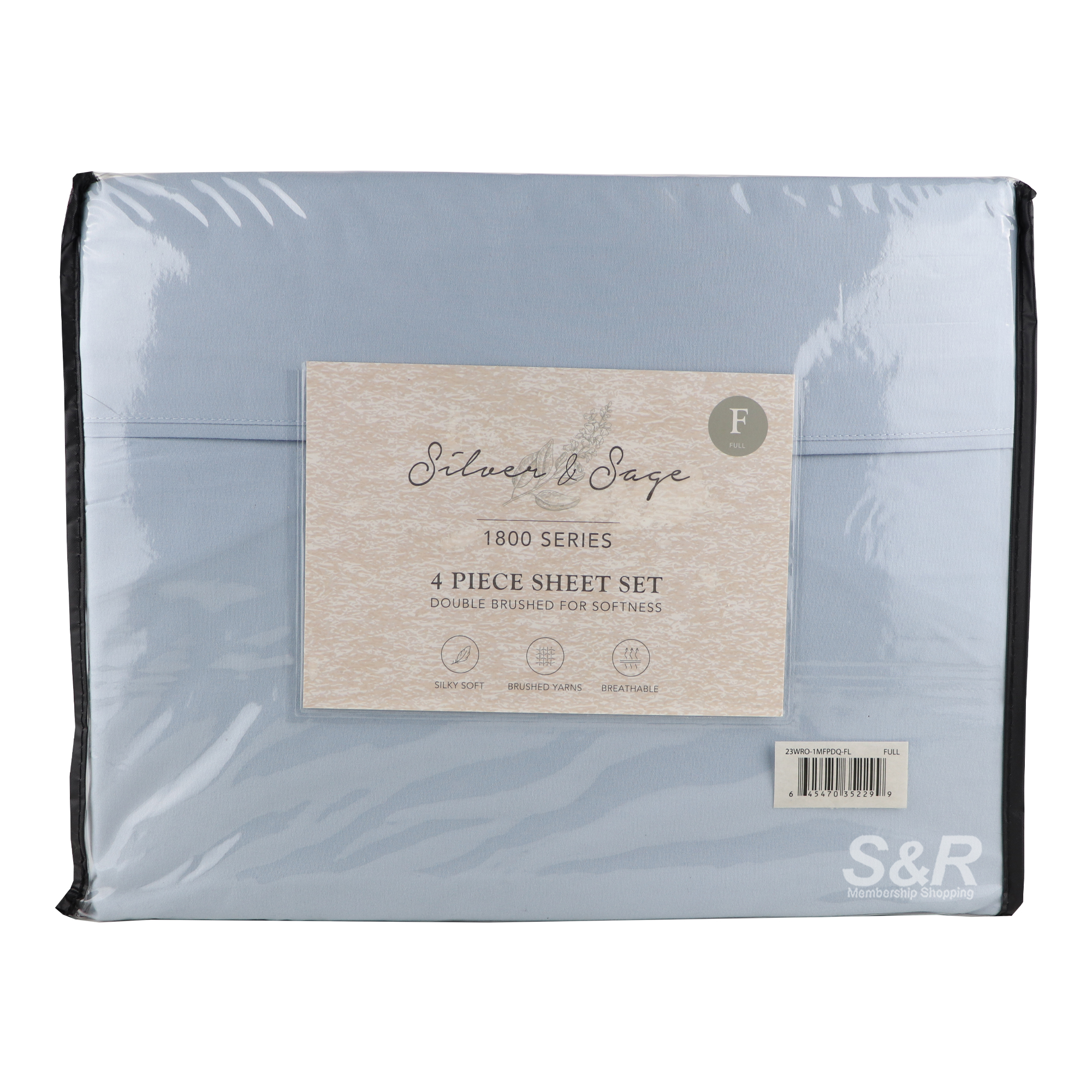 Silver and Sage 1800 Series 4pc Sheet Full Set Silver and Sage 1800 Series 4pc Sheet Full Set